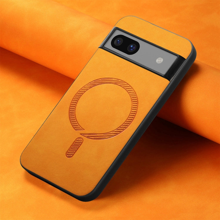 For Google Pixel 7 Retro Magsafe Magnetic PU Back Cover Phone Case