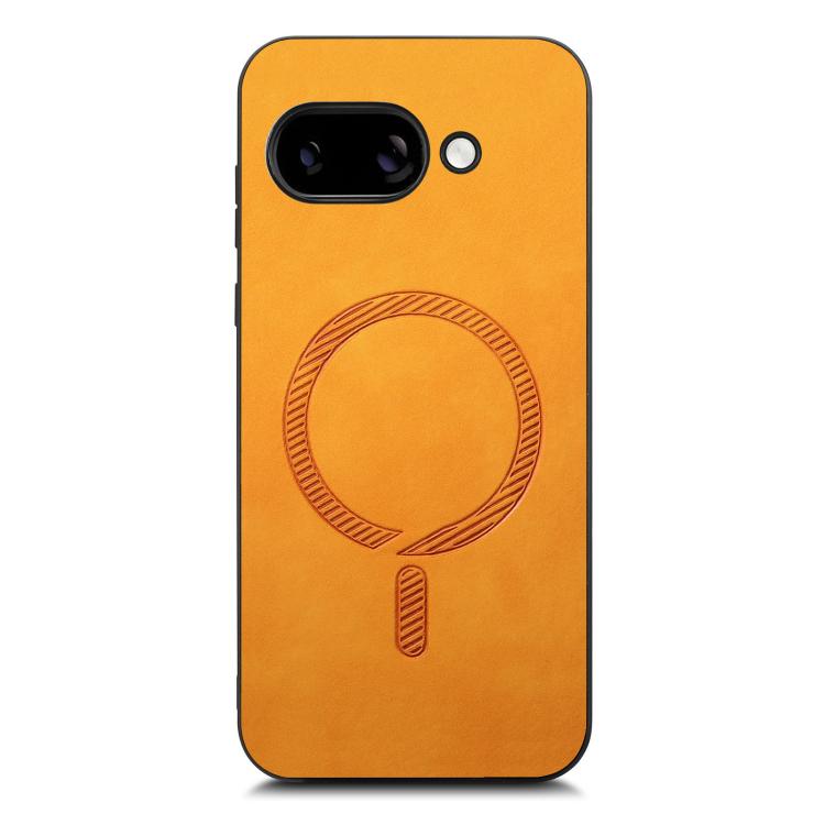 For Google Pixel 9a Retro Magsafe Magnetic PU Back Cover Phone Case