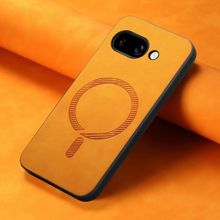 For Google Pixel 9a Retro Magsafe Magnetic PU Back Cover Phone Case