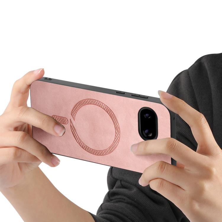 For Google Pixel 9a Retro Magsafe Magnetic PU Back Cover Phone Case