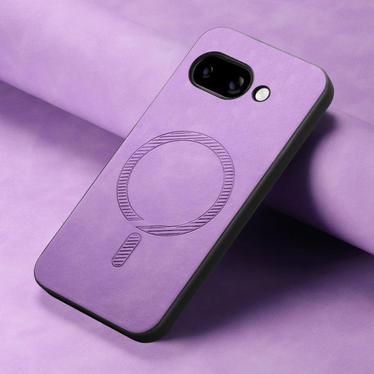 For Google Pixel 9a Retro Magsafe Magnetic PU Back Cover Phone Case