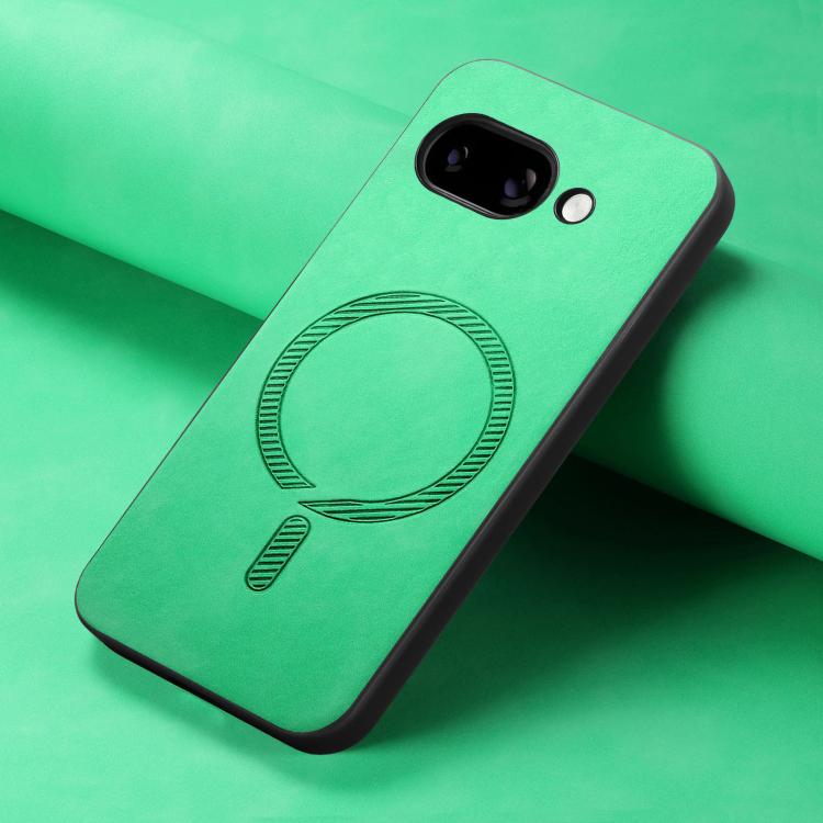 For Google Pixel 9a Retro Magsafe Magnetic PU Back Cover Phone Case
