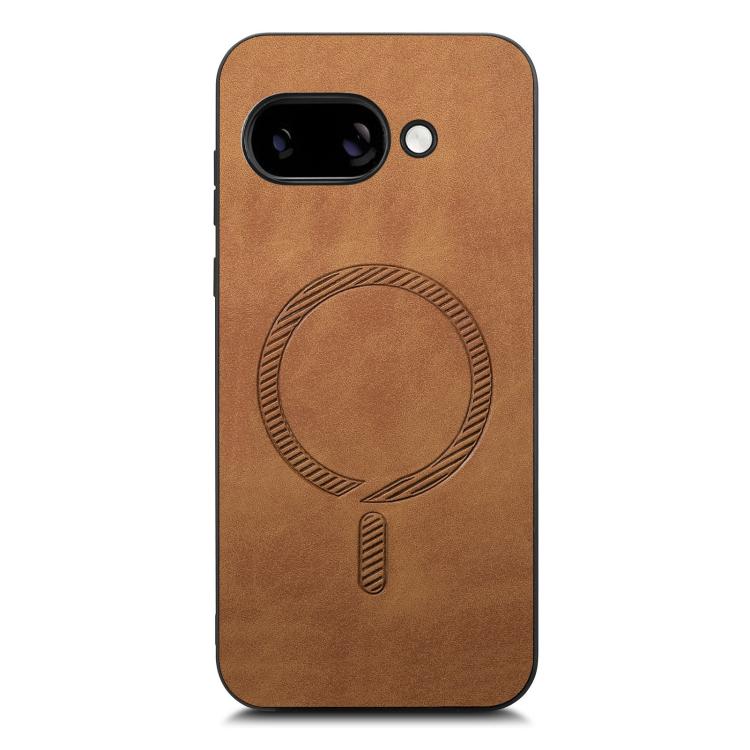 For Google Pixel 9a Retro Magsafe Magnetic PU Back Cover Phone Case