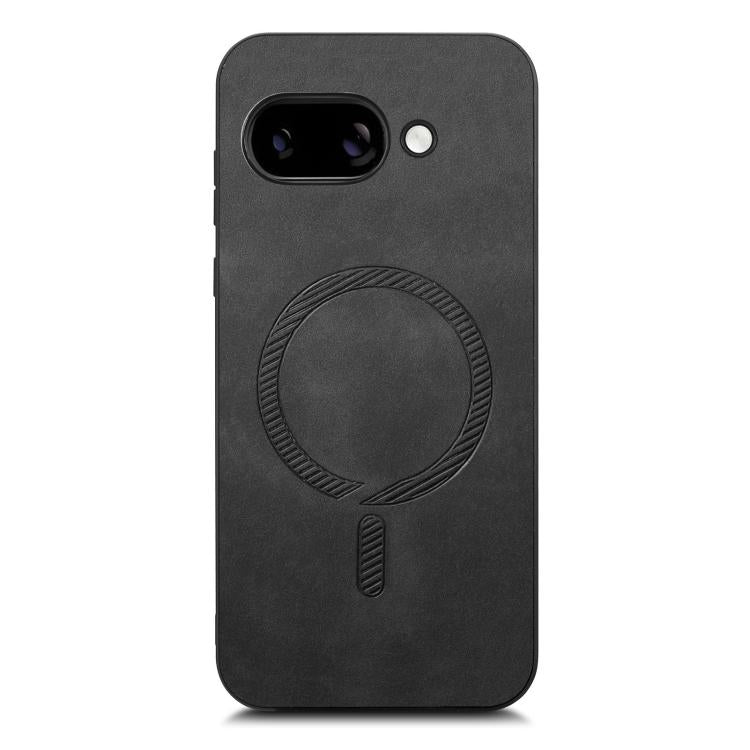 For Google Pixel 9a Retro Magsafe Magnetic PU Back Cover Phone Case