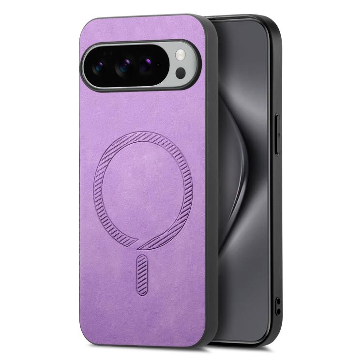 For Google Pixel 10 Pro XL Retro Magsafe Magnetic PU Back Cover Phone Case
