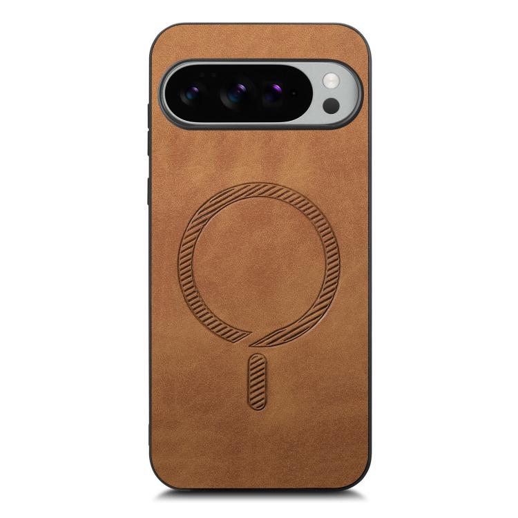 For Google Pixel 10 Pro XL Retro Magsafe Magnetic PU Back Cover Phone Case