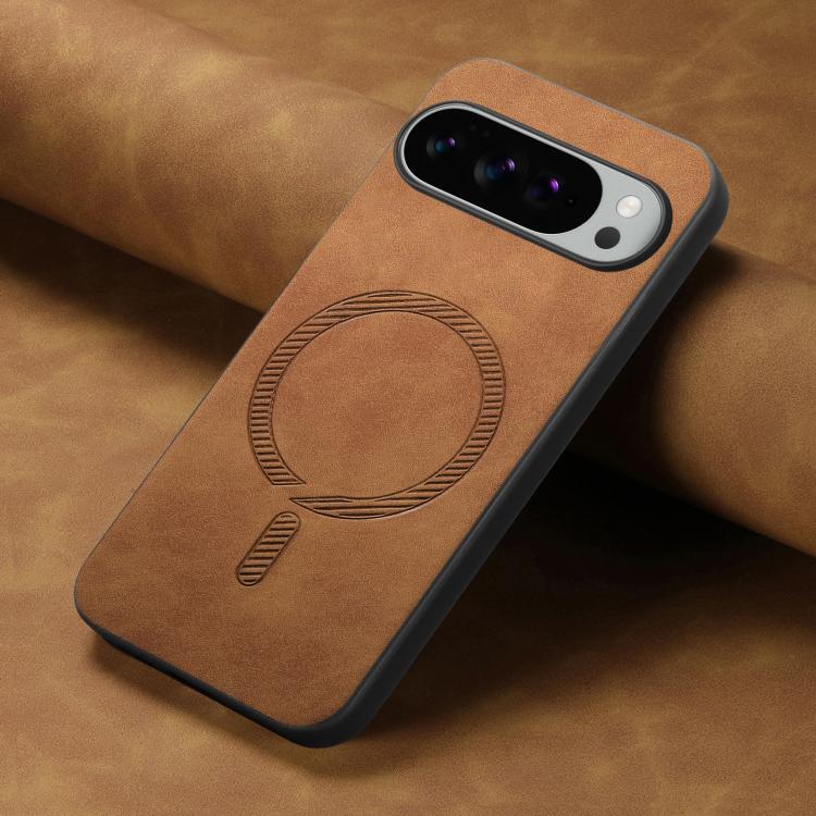 For Google Pixel 10 Pro XL Retro Magsafe Magnetic PU Back Cover Phone Case