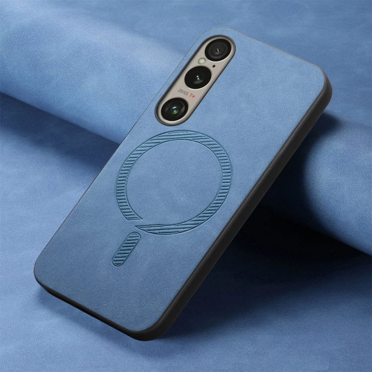 For Sony Xperia 1 V Retro Magsafe Magnetic PU Back Cover Phone Case