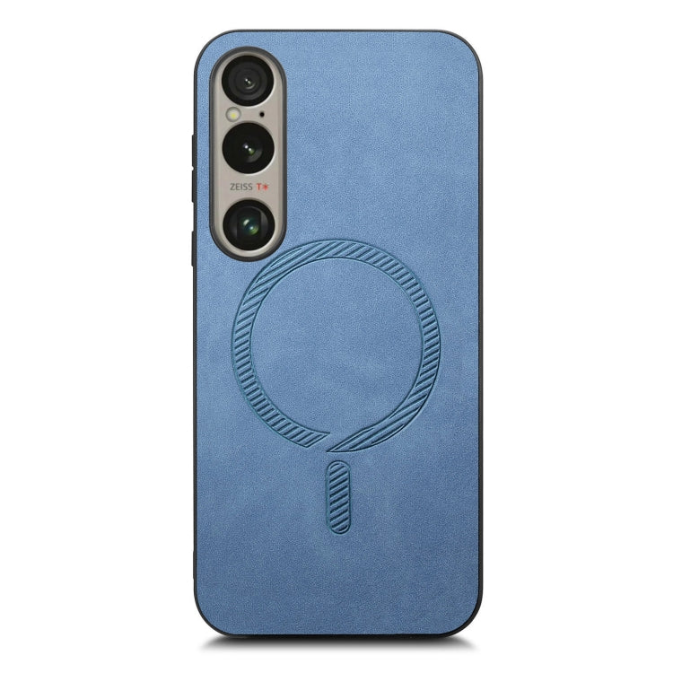 For Sony Xperia 1 V Retro Magsafe Magnetic PU Back Cover Phone Case
