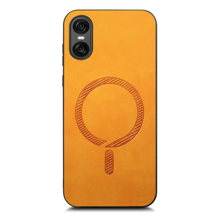 For Sony Xperia 10 V Retro Magsafe Magnetic PU Back Cover Phone Case