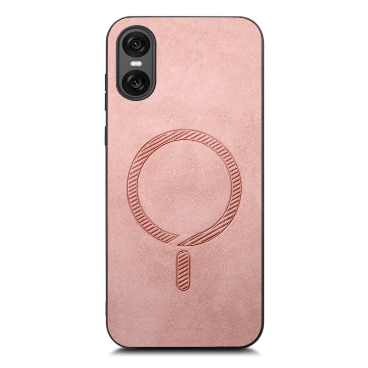 For Sony Xperia 10 V Retro Magsafe Magnetic PU Back Cover Phone Case