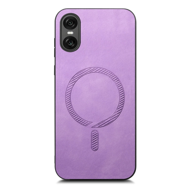 For Sony Xperia 10 V Retro Magsafe Magnetic PU Back Cover Phone Case