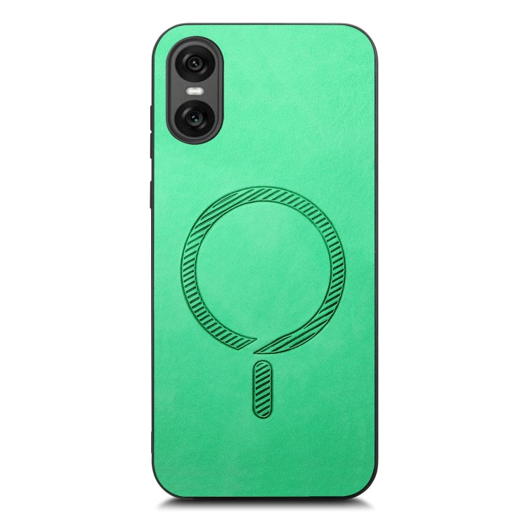 For Sony Xperia 10 V Retro Magsafe Magnetic PU Back Cover Phone Case