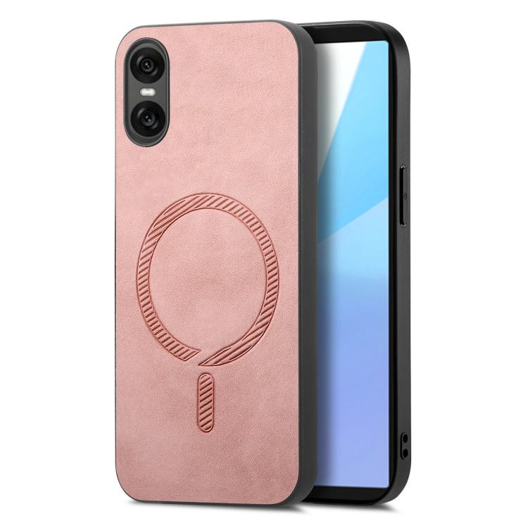 For Sony Xperia 10 VI Retro Magsafe Magnetic PU Back Cover Phone Case