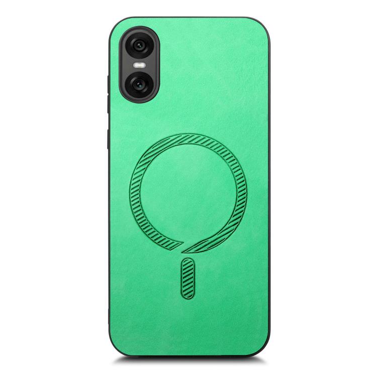 For Sony Xperia 10 VI Retro Magsafe Magnetic PU Back Cover Phone Case
