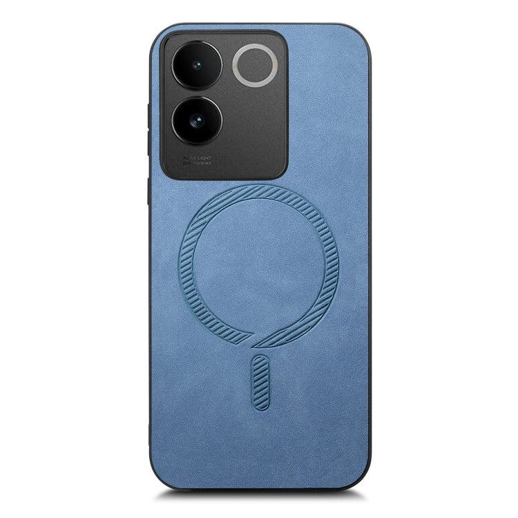 For vivo S17e Retro Magsafe Magnetic PU Back Cover Phone Case
