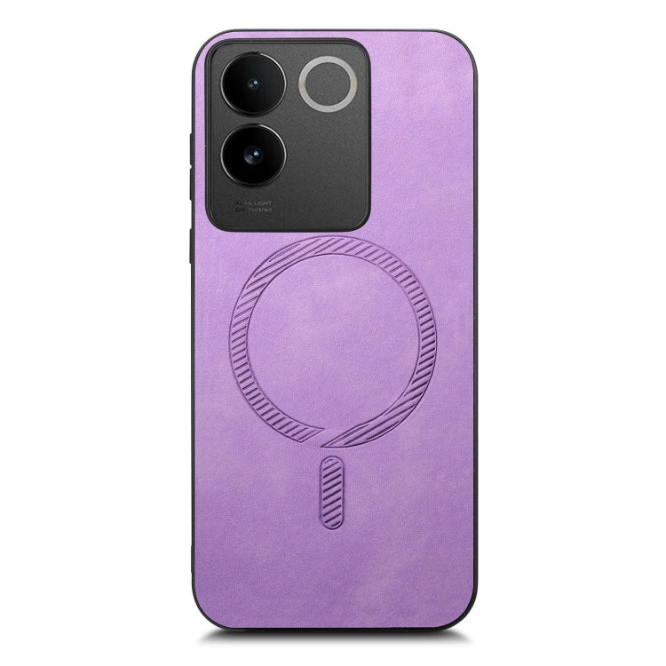 For vivo S17e Retro Magsafe Magnetic PU Back Cover Phone Case