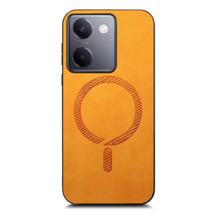 For vivo Y300+ Retro Magsafe Magnetic PU Back Cover Phone Case