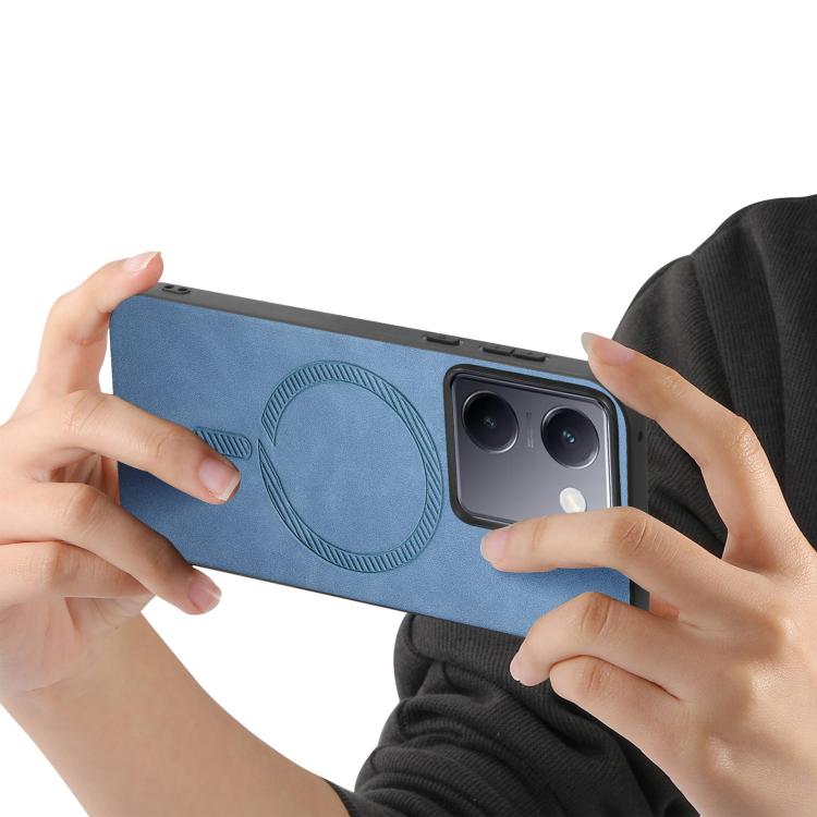 For vivo S20 Pro Retro Magsafe Magnetic PU Back Cover Phone Case