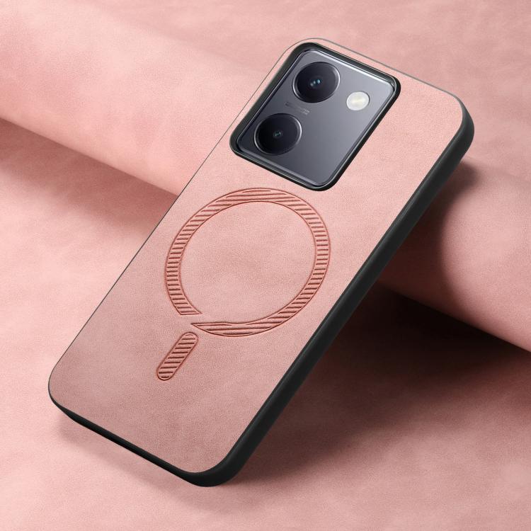 For vivo S20 Pro Retro Magsafe Magnetic PU Back Cover Phone Case