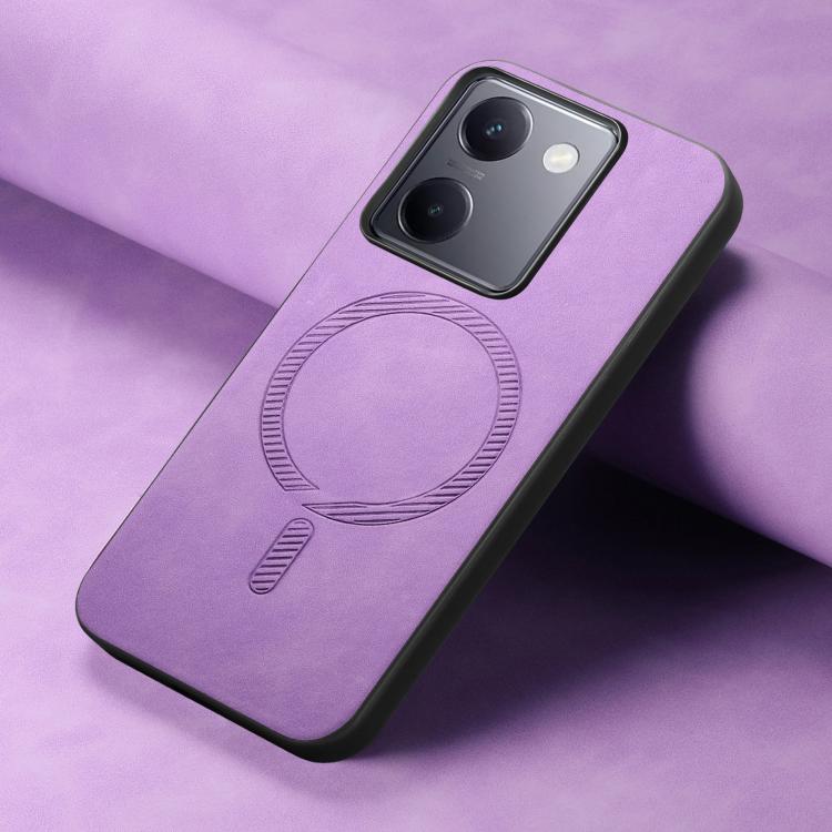 For vivo S20 Pro Retro Magsafe Magnetic PU Back Cover Phone Case