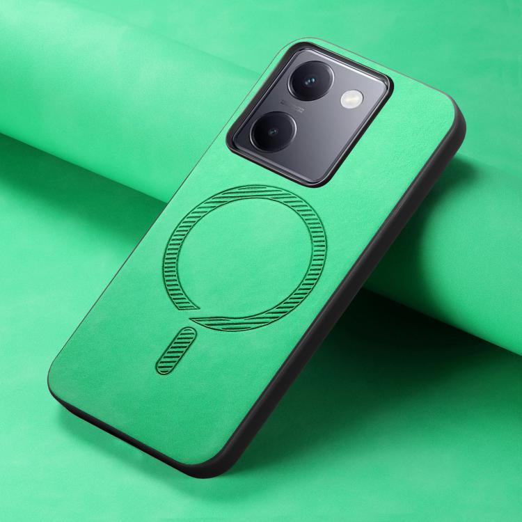 For vivo S20 Pro Retro Magsafe Magnetic PU Back Cover Phone Case
