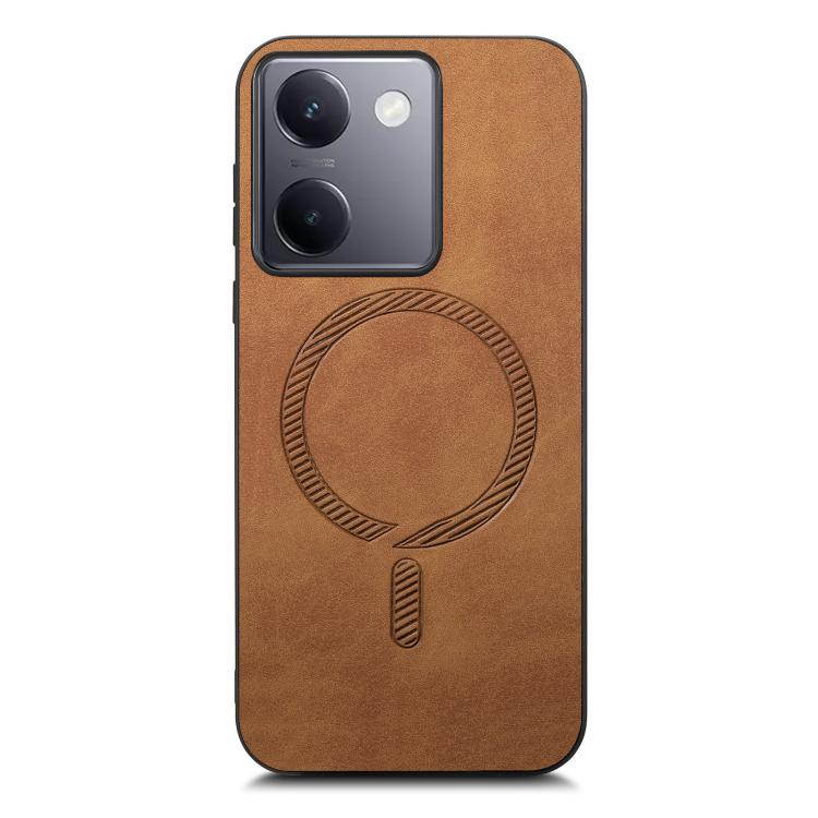 For vivo S20 Pro Retro Magsafe Magnetic PU Back Cover Phone Case