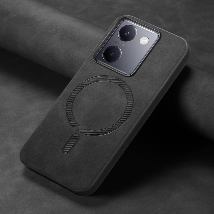 For vivo S20 Pro Retro Magsafe Magnetic PU Back Cover Phone Case