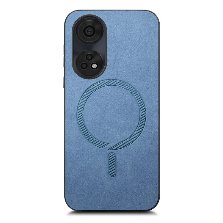 For OPPO A3 Pro Retro Magsafe Magnetic PU Back Cover Phone Case