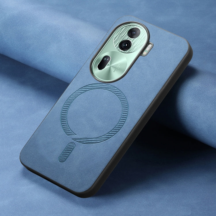 For OPPO Reno11 Pro 5G Global Retro Magsafe Magnetic PU Back Cover Phone Case