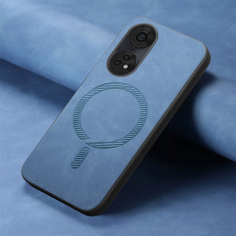 For OPPO A78 4G Retro Magsafe Magnetic PU Back Cover Phone Case