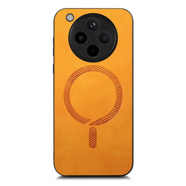 For OPPO Find X8 Retro Magsafe Magnetic PU Back Cover Phone Case
