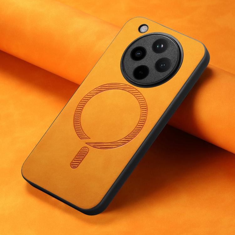 For OPPO Find X8 Retro Magsafe Magnetic PU Back Cover Phone Case