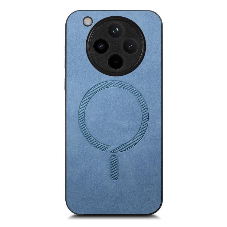 For OPPO Find X8 Retro Magsafe Magnetic PU Back Cover Phone Case