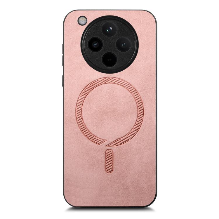 For OPPO Find X8 Retro Magsafe Magnetic PU Back Cover Phone Case
