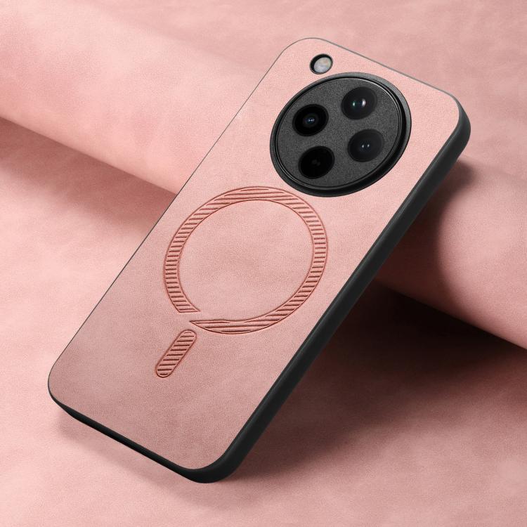For OPPO Find X8 Retro Magsafe Magnetic PU Back Cover Phone Case