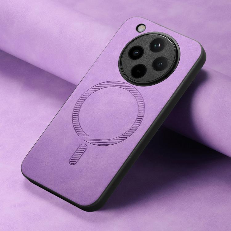For OPPO Find X8 Retro Magsafe Magnetic PU Back Cover Phone Case