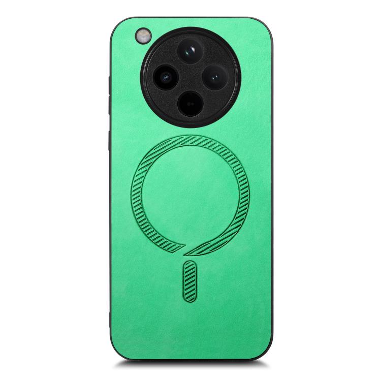 For OPPO Find X8 Retro Magsafe Magnetic PU Back Cover Phone Case