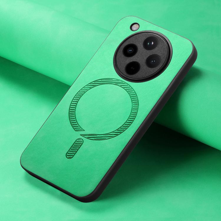 For OPPO Find X8 Retro Magsafe Magnetic PU Back Cover Phone Case