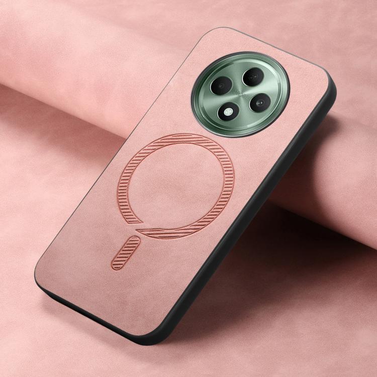 For OPPO F27 5G Retro Magsafe Magnetic PU Back Cover Phone Case