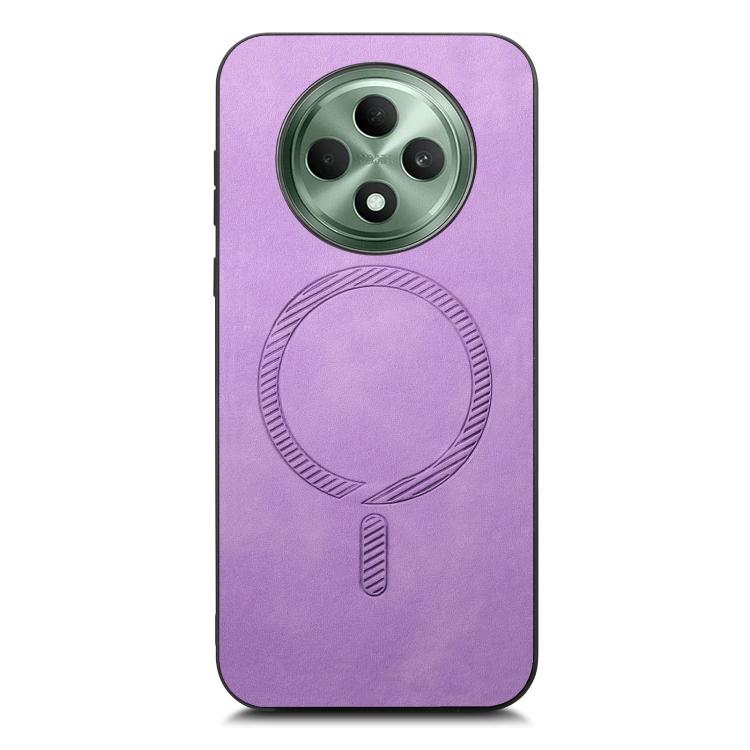 For OPPO F27 5G Retro Magsafe Magnetic PU Back Cover Phone Case