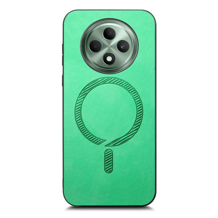 For OPPO F27 5G Retro Magsafe Magnetic PU Back Cover Phone Case