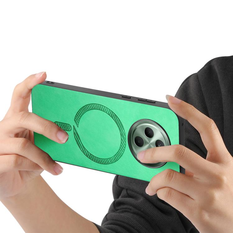 For OPPO F27 5G Retro Magsafe Magnetic PU Back Cover Phone Case