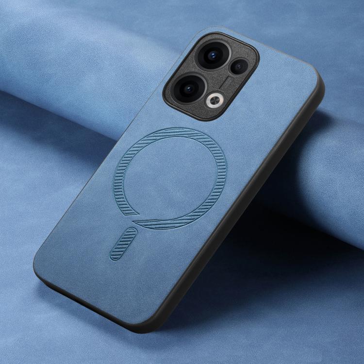 For OPPO Reno12 Pro Global Retro Magsafe Magnetic PU Back Cover Phone Case