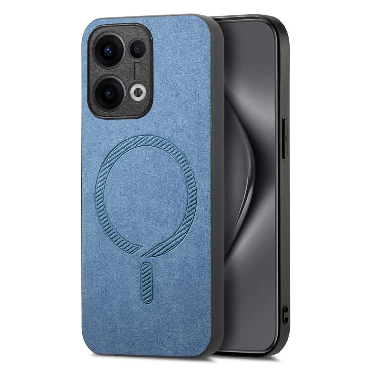 For OPPO Reno13 5G Retro Magsafe Magnetic PU Back Cover Phone Case