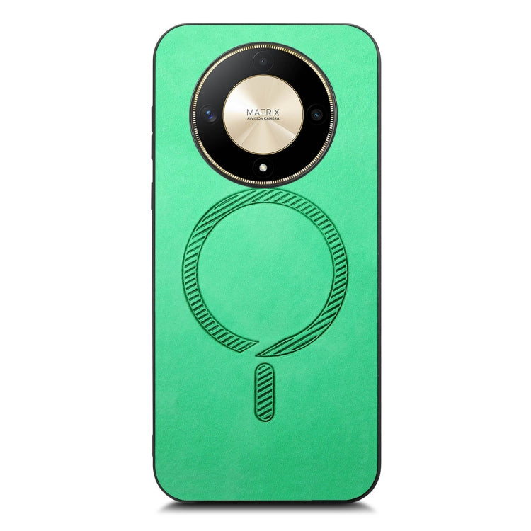 For Honor X50 Pro 5G Retro Magsafe Magnetic PU Back Cover Phone Case