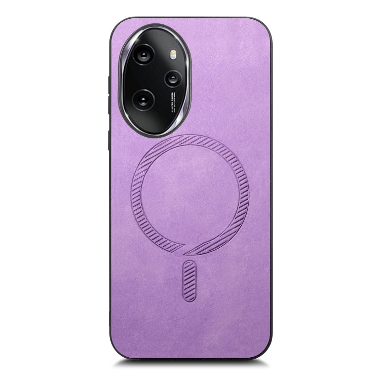 For Honor 100 Pro Retro Magsafe Magnetic PU Back Cover Phone Case