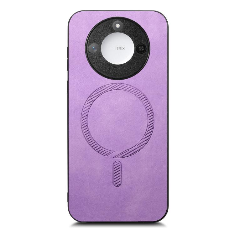 For Honor X60 5G Retro Magsafe Magnetic PU Back Cover Phone Case