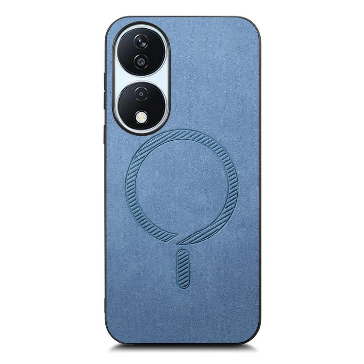 For Honor X7b Retro Magsafe Magnetic PU Back Cover Phone Case