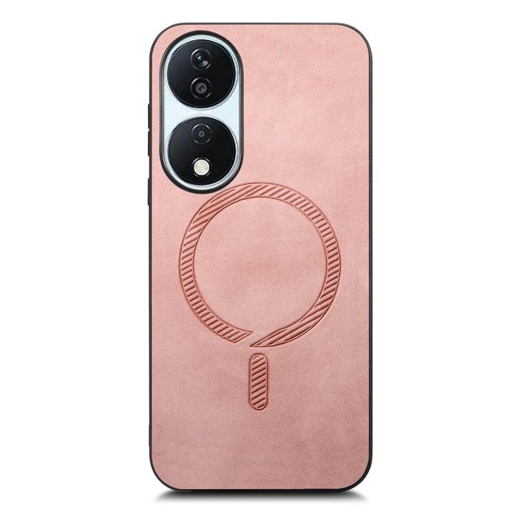 For Honor X7b Retro Magsafe Magnetic PU Back Cover Phone Case